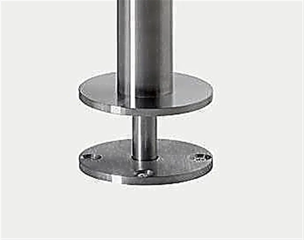 PERCo Односторонняя стойка быстросъемного ограждения PERCo-BH02 2-30 с двумя отверстиями для крепления патрубков, в комплекте с фланцем