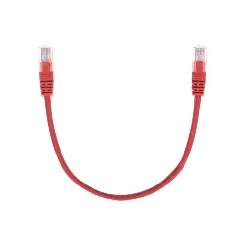 Патч-корд U/UTP, CAT 5e, RJ45-RJ45, 26AWG, LSZH, красный, 0,3м REXANT