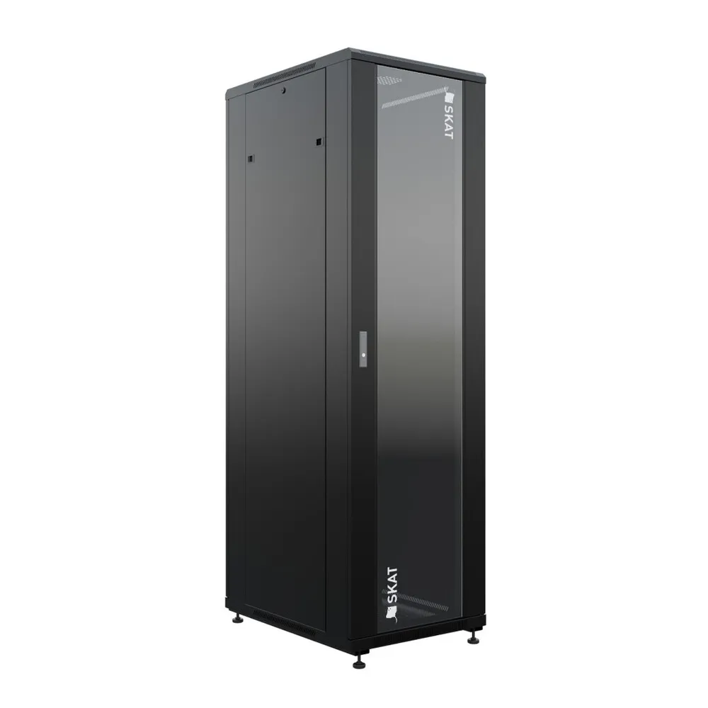 Бастион 4405 SKAT TB-32R680GF-B - Шкаф напольный универсальный серверный 32U 600х800мм, дверь стеклянная