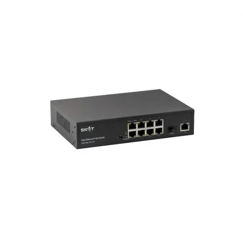 Бастион SKAT PoE-8G-1G-1S коммутатор; порты: 8GE PoE, 1GE, 1GE SFP; бюджет PoE 150Вт; IEEE802.3af/at/(bt)