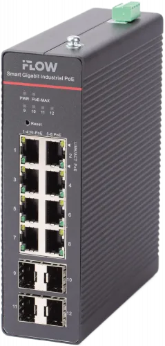 Сетевой коммутатор iFLOW F-SW-IM612HPOE-PM-8G4GO