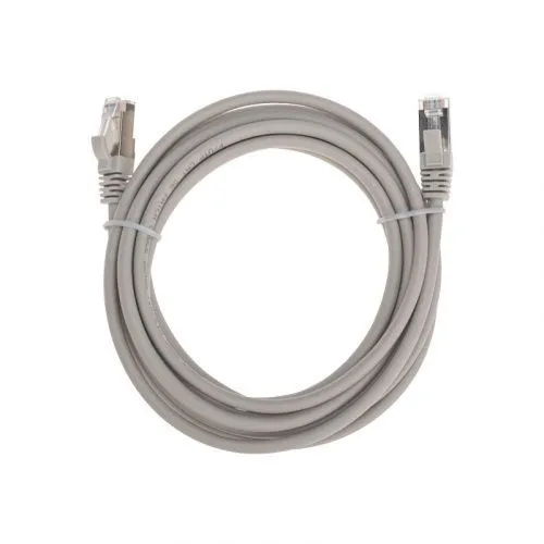 Патч-корд F/UTP, CAT 5e, RJ45-RJ45, 26AWG, LSZH, серый, 3м REXANT