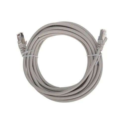 Патч-корд F/UTP, CAT 5e, RJ45-RJ45, 26AWG, LSZH, серый, 5м REXANT