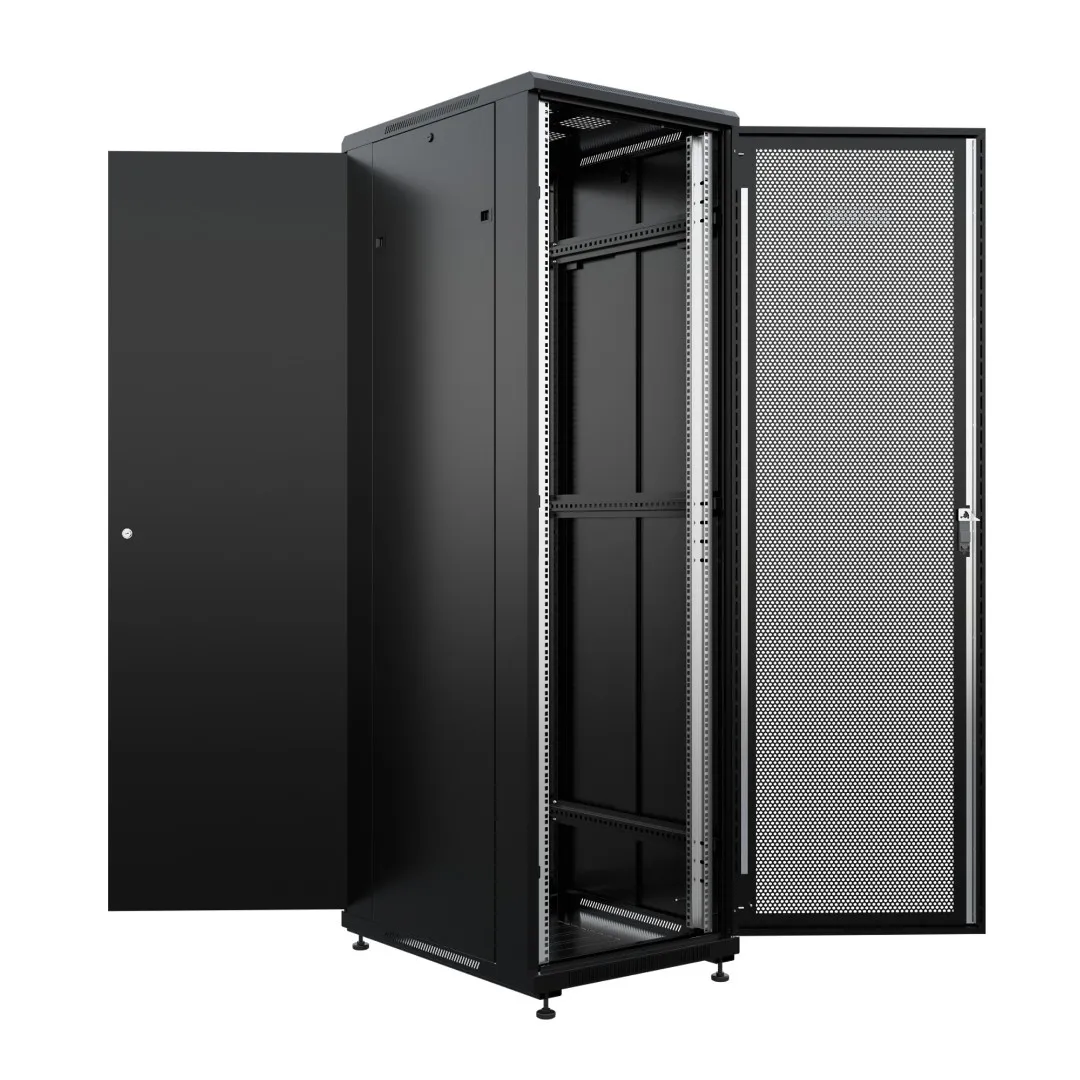Бастион SKAT TB-22R680PF-B Шкаф напольный универсальный серверный 22U 600х800мм, дверь перфорированная