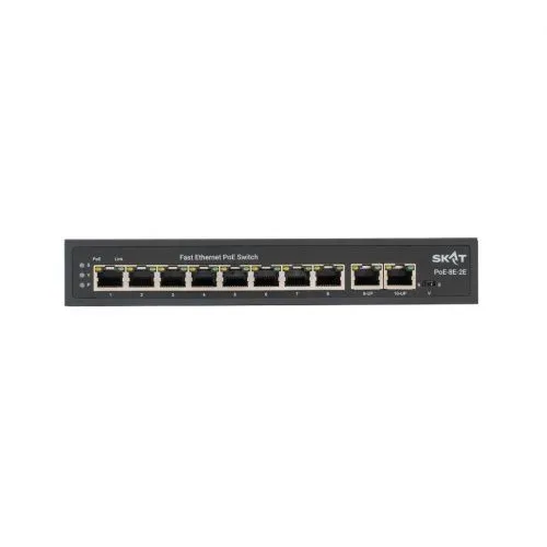 Бастион SKAT PoE-8E-2E коммутатор PoE Plus, мощность 120Вт, порты: 8-Ethernet, 2-Uplink