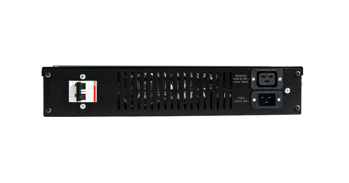 Бастион SKAT-UPS 3000-RACK-ON-6X9-E P3 - ИБП 3000 Вт, Онлайн, синус, встр. АКБ 72В (6x9Ач), 8хC13+1xC19