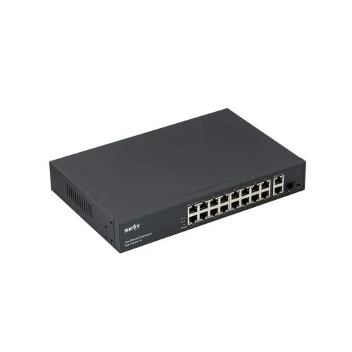 Бастион SKAT PoE-16E-2G-1S коммутатор PoE Plus, мощность 150Вт, порты:16-Ethernet, 1-Uplink, 1-COMBO
