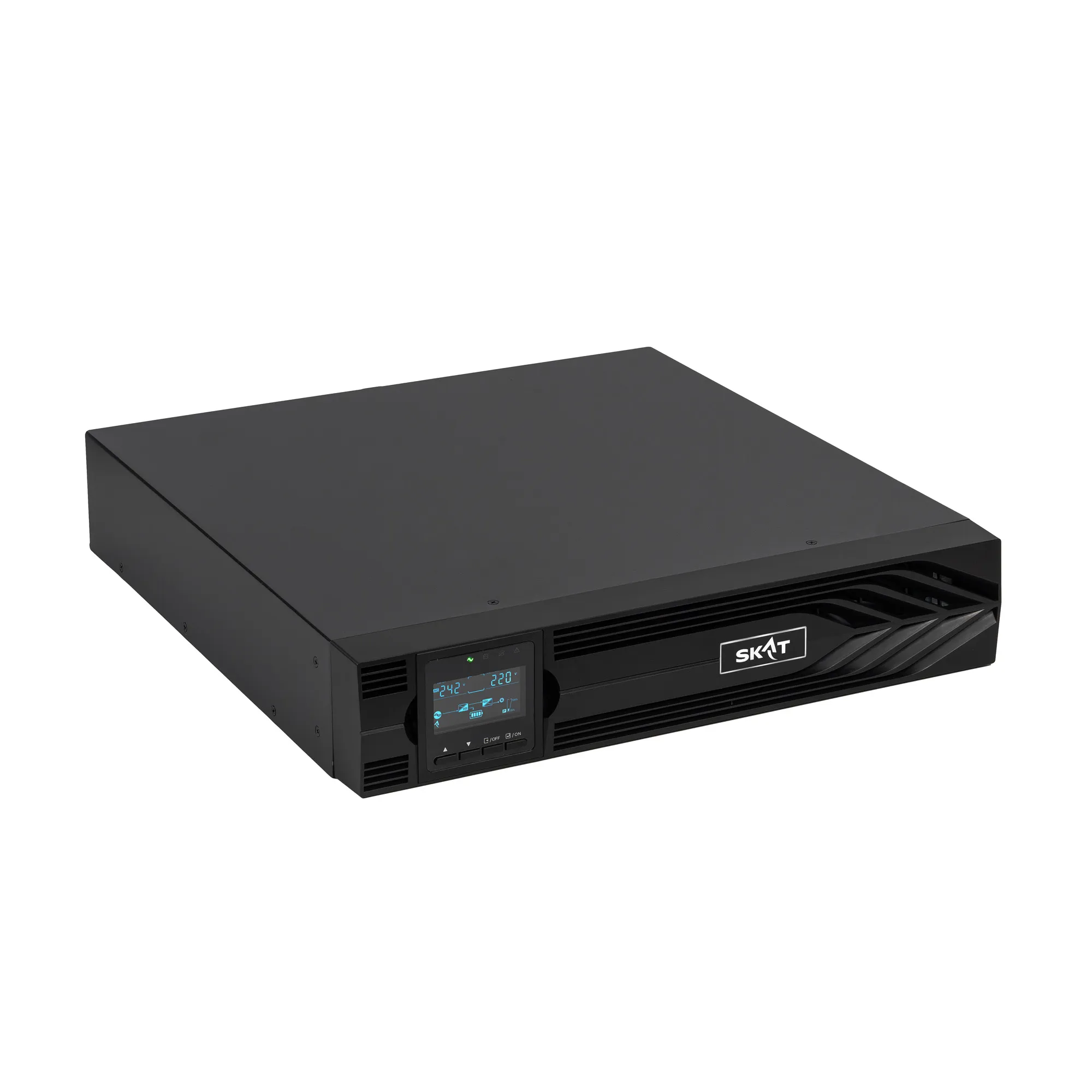 Бастион SKAT-UPS 2000-RACK-ON-4X9-E P3 - ИБП 2000 Вт, Онлайн, синус, встр. АКБ 48В (4x9Ач), 8хC13