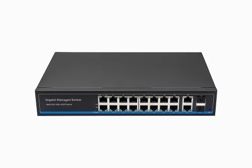 NS-SW-16G4G-PL Управляемый L2 PoE коммутатор Gigabit Ethernet на 16 RJ45 PoE+2xRJ45+2 GE SFP портов.