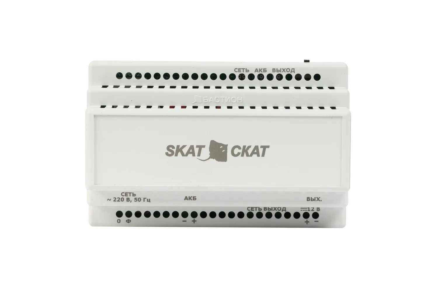 Бастион SKAT ИБП-12/2-6,4/Li-ion-DIN источник питания 12В 2А, встроенная Li-ion АКБ, корпус на DIN рейку