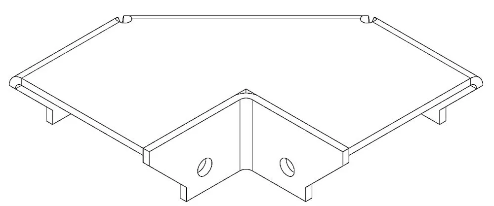 PERCo Накладка угловая PERCo-MB-16.2 (секция - секция)
