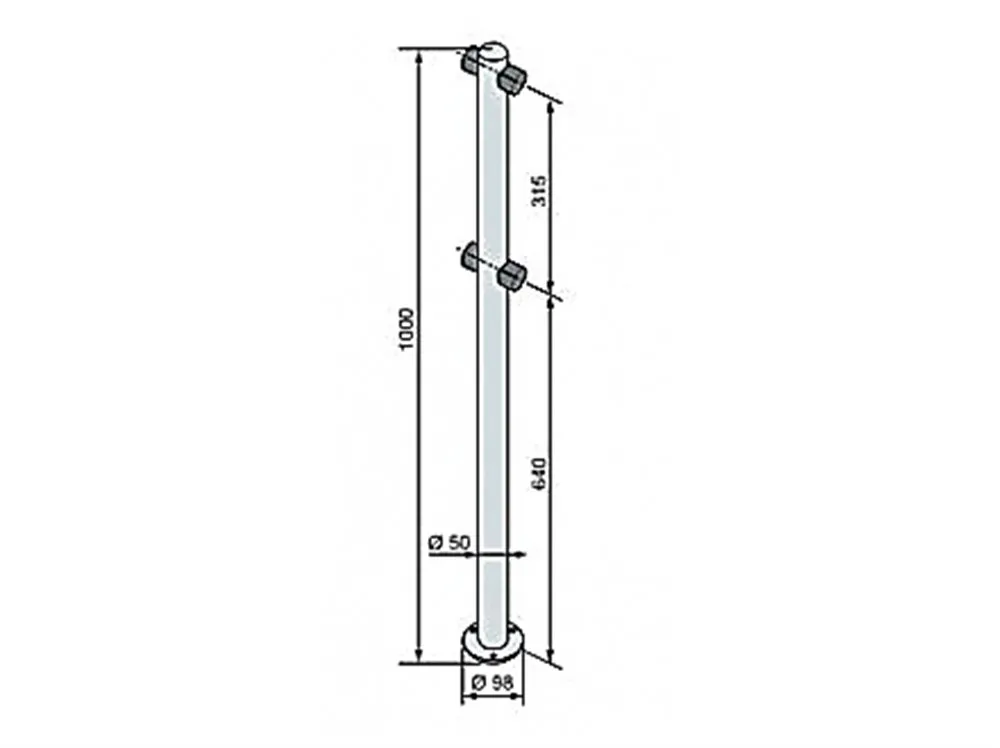PERCo Двухсторонняя стойка PERCo-BH02 2-01 с крышкой