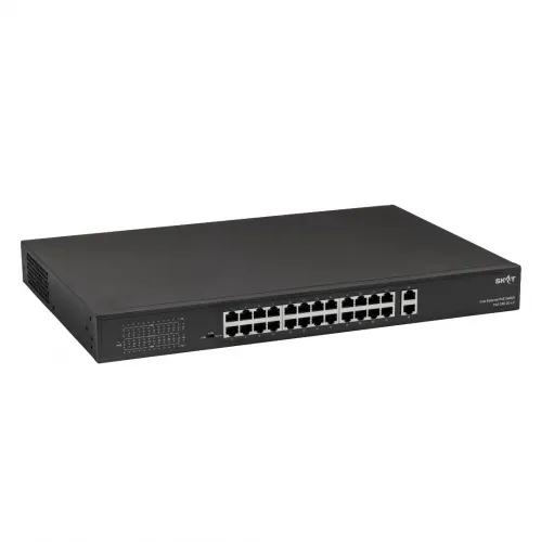 Бастион SKAT PoE-24E-2G v.2 коммутатор PoE Plus, мощность 300Вт, порты: 24-Ethernet, 2-Uplink