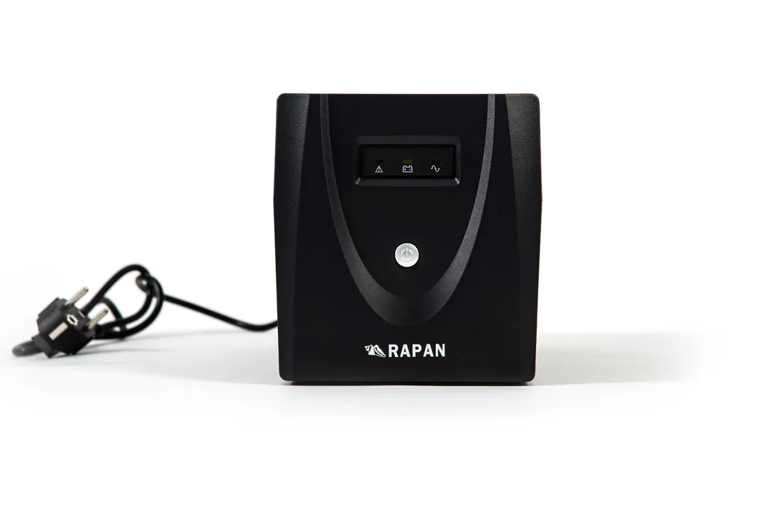 Бастион RAPAN-UPS 1000 ИБП 220В, 1000ВА/600Вт, мод.синус, встр. АКБ 24В (2х7Ач), 2хС13, 2хSchuko
