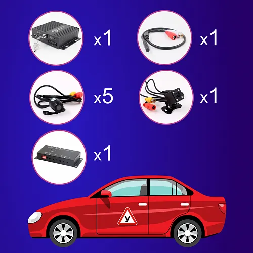 Комплект 6 камер для учебного автомобиля MDR 212 (X) Best Electronics