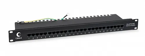 Cabeus PL-25-TEL-Dual IDC Патч-панель 19" (1U), 25 портов RJ-45, Dual IDC (телефонная раскладка)