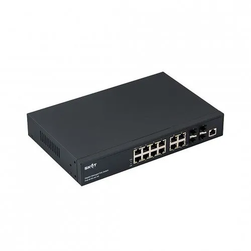 Бастион SKAT PoE-M-8G-4G-4S управляемый L2+ коммутатор PoE Plus, 150Вт, порты: 8-Ethernet, 4-Uplink, 4-SFP