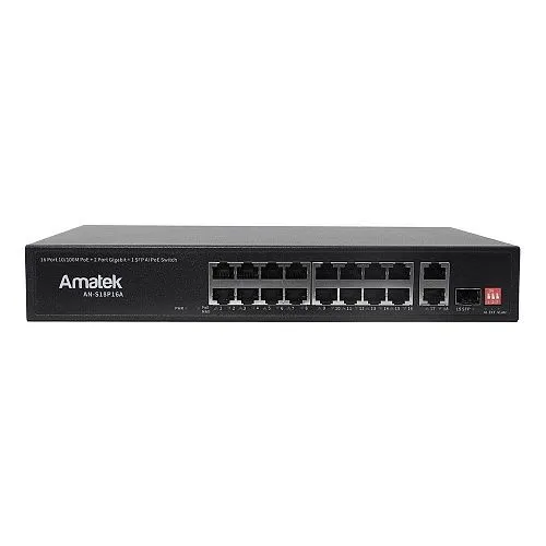 AN-S18P16A - 19-портовый 100/1000 Мбит/с коммутатор с PoE+ до 250Вт