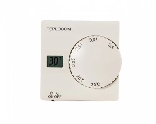 Бастион Термостат комнатный Teplocom TS-2AA/8A, проводной, реле 250В, 8А
