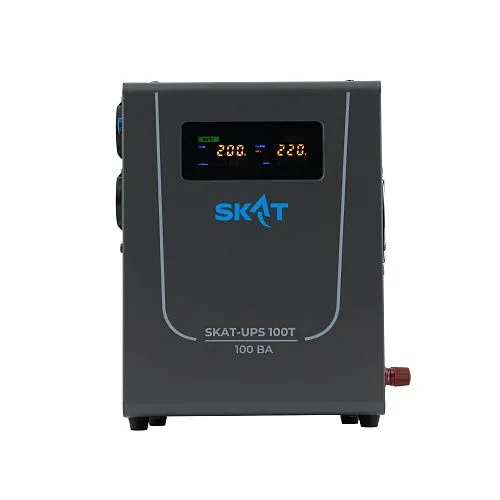 Бастион SKAT-UPS 100T ИБП, Линейно-интерактивный, 220 В, 100 ВА, работает от 1 внутренней/внешней АКБ