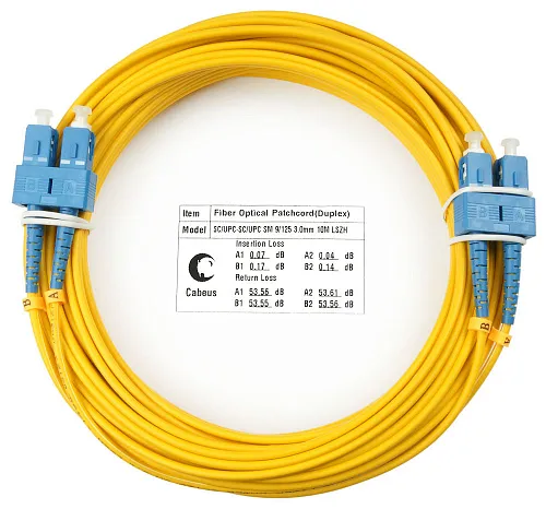 Cabeus FOP(d)-9-SC-SC-10m Шнур оптический duplex SC-SC 9/125 sm 10м LSZH