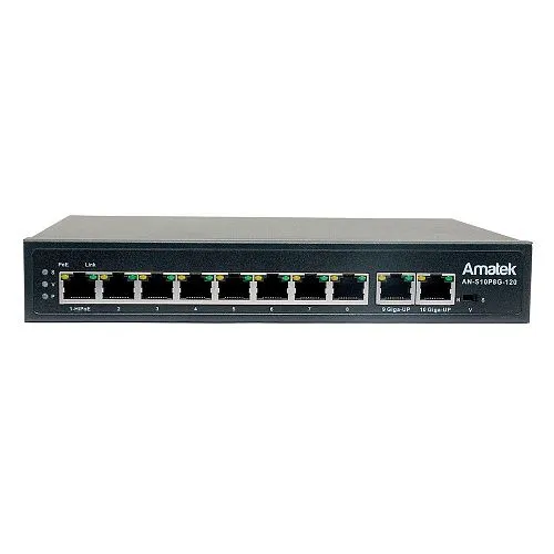 AN-S10P8G-120 - 10-портовый 100/1000 Мбит/с коммутатор с HiPoE до 120Вт