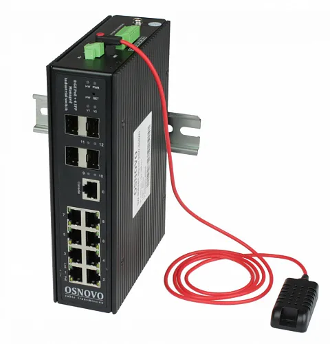 Промышленный управляемый (L2+) HiPoE коммутатор SW-80804/ILS(port 90W,300W)