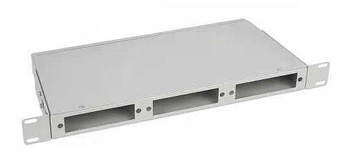 Cabeus FO-CS-19-3FP-GY Кросс бокс оптический 19" 1U на 3 адаптерные панели, цвет серый