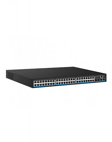 NS-SW-48G4G10-PL Управляемый L3 PoE  коммутатор на 48xGE RJ-45 c PoE + 4х10G SFP+ порта.