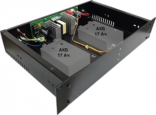 Бастион СКАТ-1200И7 RACK (СКАТ ИБП-12/5-2x17-RACK) источник питания 12В, 5А, высота 2U под 2