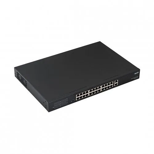 Бастион SKAT PoE-24E-2G v.2 коммутатор PoE+, мощность 300Вт, порты: 24-Ethernet, 2-Uplink