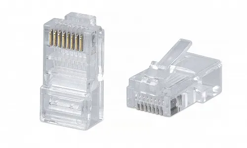 Cabeus 8P8C-C6-FC Коннектор RJ-45 быстрой установки под витую пару, категория 6 , универсальный (для одножильного и многожильного кабеля) для проводников с толщиной по изоляции до 1,05 мм