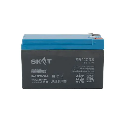 Бастион SKAT SB 1209S АКБ свинцово-кислотная, тип AGM, 12В, 9Ач