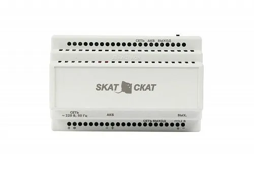 Бастион SKAT ИБП-12/2-6,4/Li-ion-DIN источник питания 12В 2А, встроенная Li-ion АКБ, корпус на DIN рейку