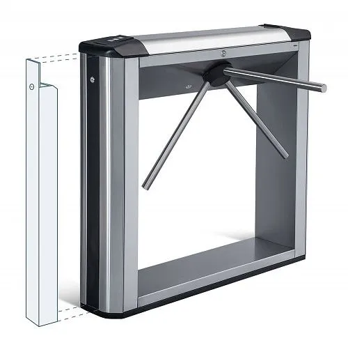 PERCo Турникет тумбовый PERCo-TBC01.9A с автоматическими преграждающими планками Антипаника, со встроенными считывателями и картоприемником, для карт формата EMM/HID/Mifare