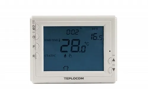Бастион Термостат комнатный Teplocom TS-Prog-2AA/8A, проводной, прогр., реле 250В, 8А