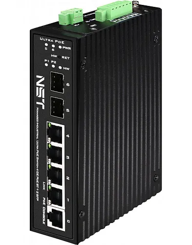 NS-SW-4G2G-PL/IM Промышленный управляемый(L2+)HiPoE коммутатор Gigabit Ethernet на 4GE PoE+2 GE SFP