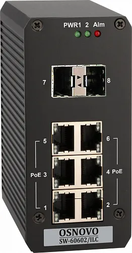 Промышленный управляемый (Web Managed) PoE коммутатор SW-60602/ILC