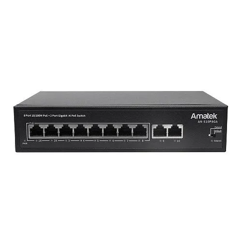 AN-S10P8GA - 10-портовый 100/1000 Мбит/с коммутатор с PoE+ до 120Вт
