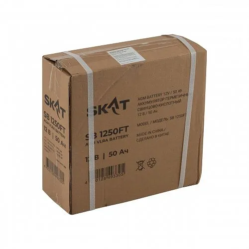 Бастион SKAT SB 1250FT АКБ фронт-терминальная, тип AGM, 12В, 50Ач