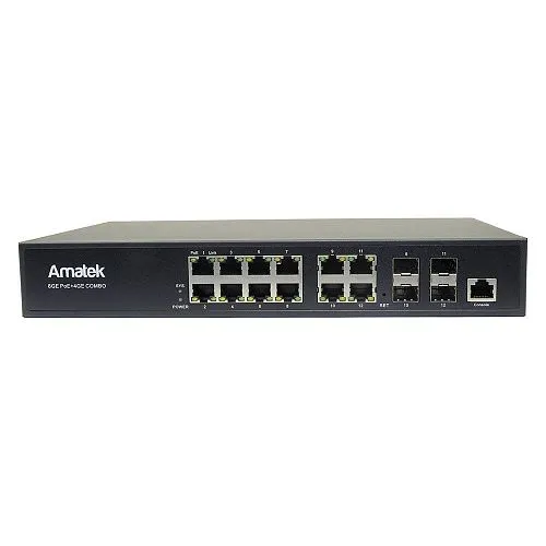 AN-SG12P8 - 12-портовый 100/1000 Мбит/с коммутатор с PoE+ до 150Вт