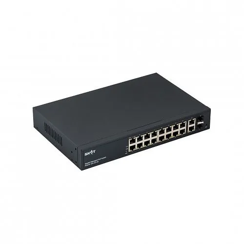 Бастион SKAT PoE-M-16G-2G-2S управляемый L2+ коммутатор PoE Plus, 300Вт, порты: 16-Ethernet, 2-Uplink, 2-SFP