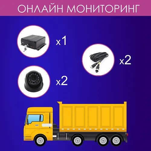 Комплект видеонаблюдения для карьерной техники (Онлайн)