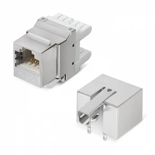 Cabeus KJ-RJ45-Cat.5e-SH-180 Degree Вставка Keystone Jack RJ-45(8P8C), 180 градусов, категория 5e, экранированная, Dual IDC (110&Krone type)