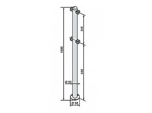 PERCo Двухсторонняя стойка PERCo-BH02 2-01 с крышкой