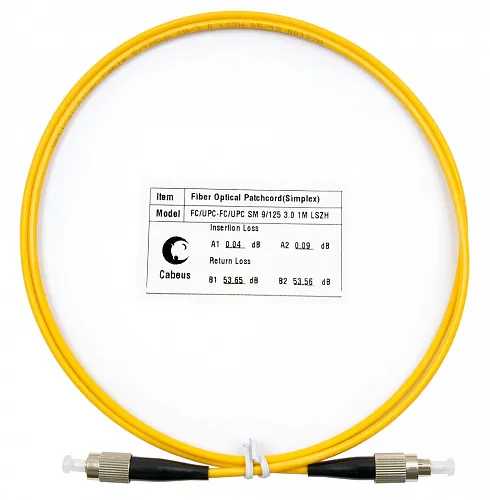 Cabeus FOP(s)-9-FC-FC-1,5m Шнур оптический simplex FC-FC 9/125 sm 1,5м LSZH