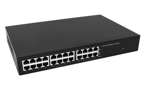 NS-PI-12G PoE-инжектор Gigabit Ethernet на 12 портов. Соответствует стандартам PoE IEEE 802.3af/at.