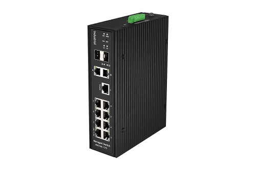 NS-SW-8G4G-PL/I Промышленный HiPoE коммутатор Gigabit Ethernet на 8GE PoE + 2 GE SFP+2GE RJ45 порта.