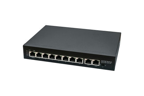 NS-SW-8F2F-P PoE коммутатор Fast Ethernet на 10 RJ45 портов. Порты: 8 x FE (10/100 Base-T)