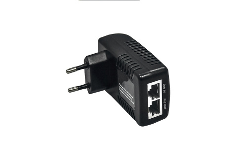 NS-PI-1G-15 PoE-инжектор Gigabit Ethernet на 1 порт. Соответствует стандартам PoE IEEE 802.3af.